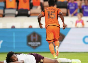 Ghanaian forward Latif Blessing scores in Houston Dynamo’s US Open Cup defeat to Detroit City