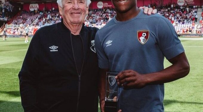English-born Ghanaian teen Daniel Adu-Adjei clinches Bournemouth Academy’s Player of the Season award