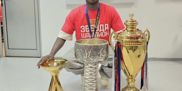 ”Champions once again” – Black Stars winger Osman Bukari celebrates second consecutive domestic treble with Red Star Belgrade