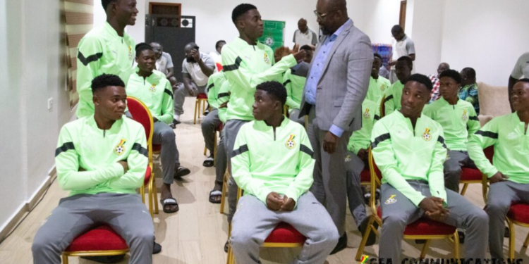 Ghana FA President Kurt Okraku motivates Black Starlets ahead of WAFU B Tournament