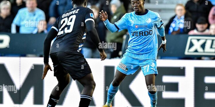 Ghanaian forward Mohammed Fuseini scores winner for Randers against Viborg