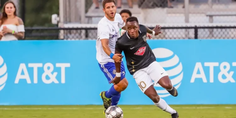 Ghanaian winger Prosper Kassim scores in Birmingham Legion FC over El Paso Locomotive FC