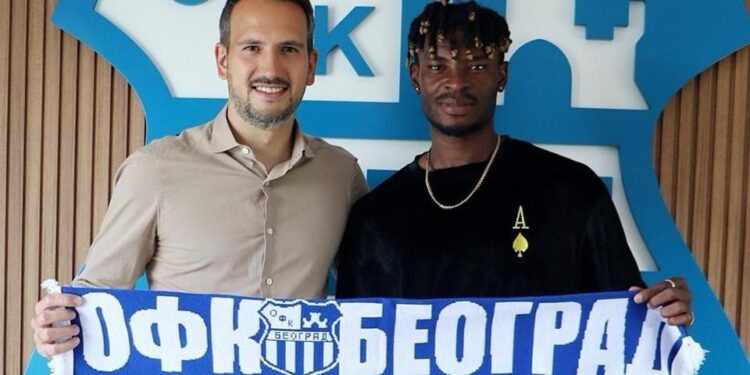 Ghanaian midfielder Edmund Addo joins OFK Belgrade on loan from Red Star Belgrade 