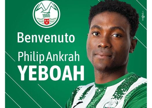 Ghanaian forward Philip Ankrah completes move to Italian side SS Monopoli 1996