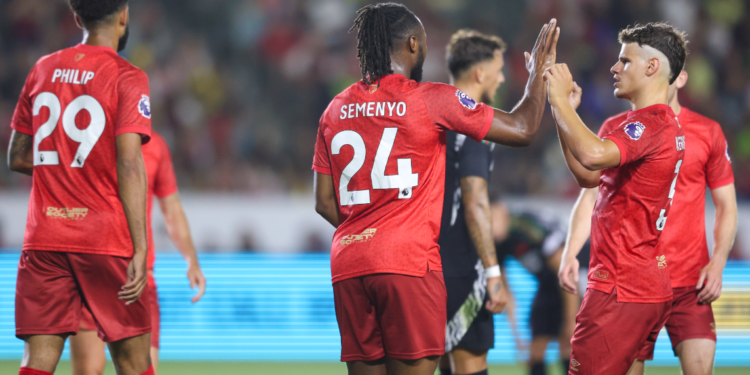 Ghana attacker Antoine Semenyo on target for AFC Bournemouth against Arsenal