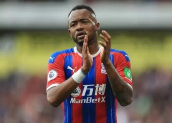 Ghanaian forward Jordan Ayew on target for Crystal Palace FC against Crawley Town