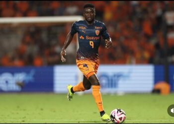 Ghanaian striker Abdul-Aziz Yakubu scores in Shimzu Pulse’s commanding win over Thespa Gunma in Japan