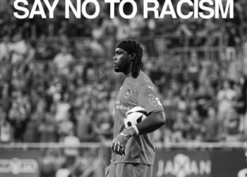 “SAY NO TO RACISM” – Black Stars goalkeeper Lawrence Ati-Zigi takes a stand against racism in football