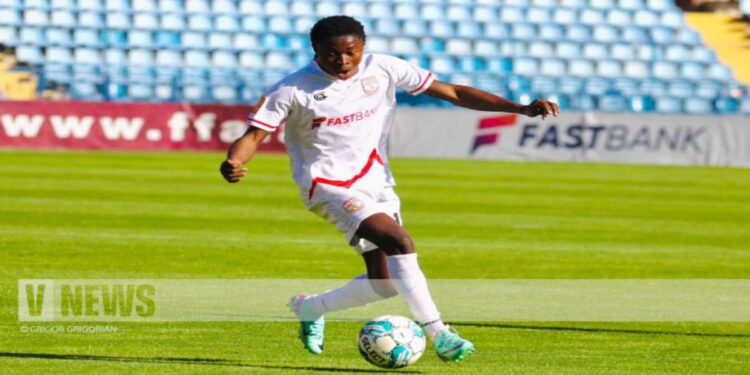 Ghanaian rising star Clinton Dombila named in Armenia Premier League team of the week