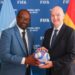 Fifa President Gianni Infantino meets GFA capo Kurt Okraku in HISTORIC meeting in Paris