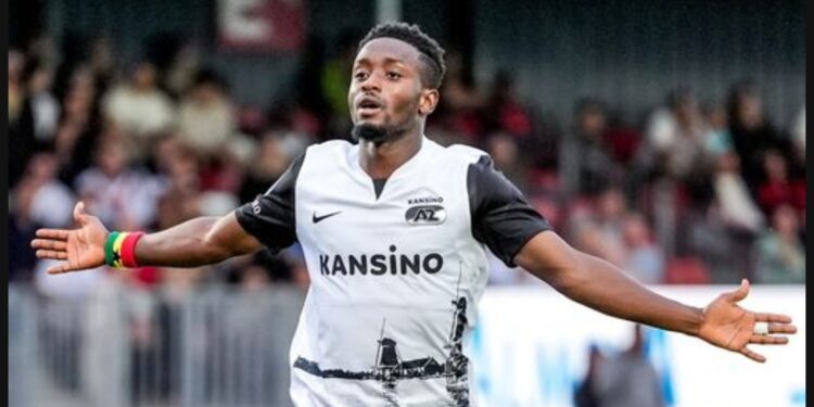Ghanaian forward Ibrahim Sadiq scores in AZ Alkmaar’s season opener win over Almere