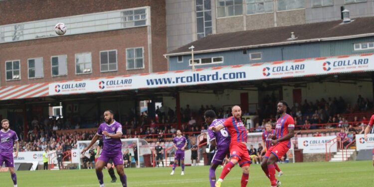 Ghanaian defender Kevin Lokko finds the net in Maidenhead United’s 4-3 Loss to Aldershot Town