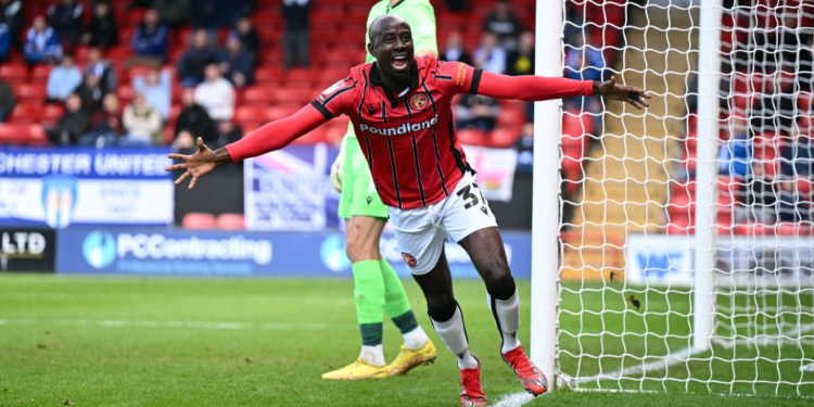 Ghanaian forward Albert Adomah on target for Walsall