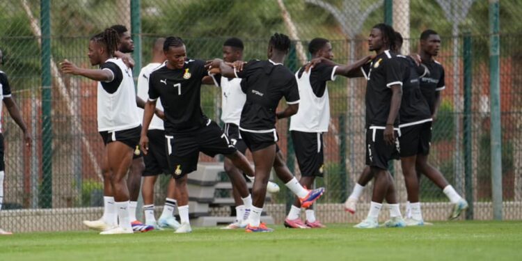 PHOTOS: Twenty-two players train in Berkane as Black Stars get ready for Niger clash