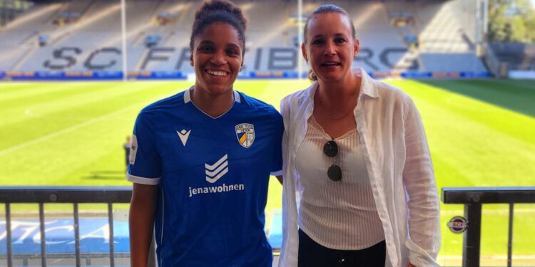 Black Queens coach Nora Hauptle scouts German-born Ghanaian winger Josephine Bonsu in Bundesliga