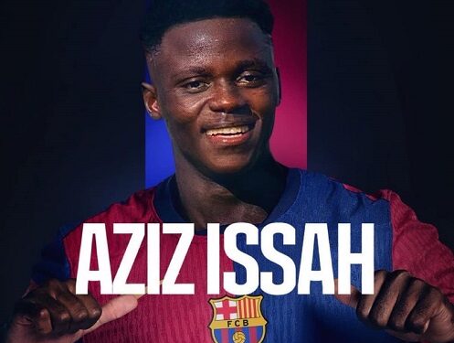 OFFICIAL: Barcelona Atlètic announce Abdul Aziz Issah on loan from Dreams FC