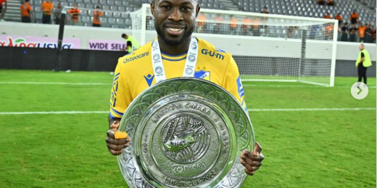 “Great feelings”- Ghana winger Kingsley Sarfo reacts after winning Cypriot Super Cup title with APOEL Nicosia