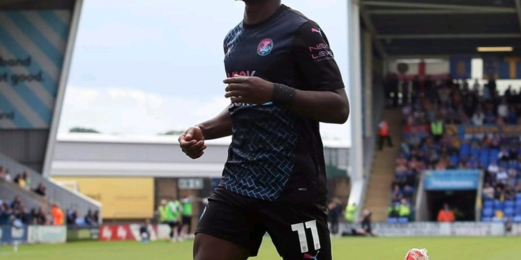 Ghanaian forward Kwame Poku Adubofour scores again for Peterborough