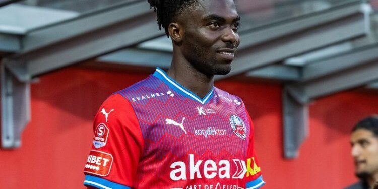 Ghanaian forward Benjamin Acquah scores in Helsingborgs IF’s dominant win over Gefle