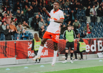 Ghanaian winger Edmund Baidoo scores first Austrian Bundesliga goal as Red Bull Salzburg defeat SCR Altach