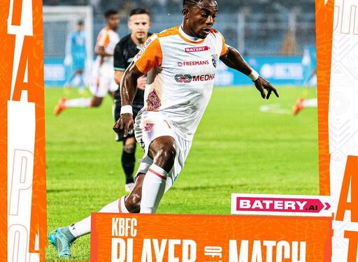 Kwame Peprah named Man of the Match in Kerala Blasters’ comeback win over Mohammedan SC