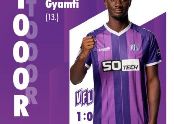 Ghanaian forward Maxwell Gyamfi scores to secure VfL Osnabrück victory Over VfB Stuttgart II
