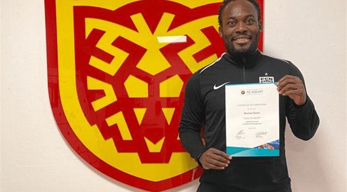 Ex-Ghana star Michael Essien earns UEFA Football Management certificate