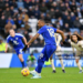 Jordan Ayew scores against Chelsea for Leicester in Premier League