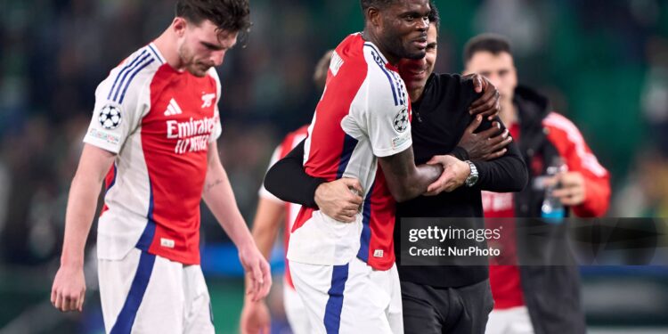 “It’s one of the best performances I’ve seen from him” – Mikel Arteta hails Thomas Partey’s stellar display in Arsenal’s 5-1 win over Sporting CP