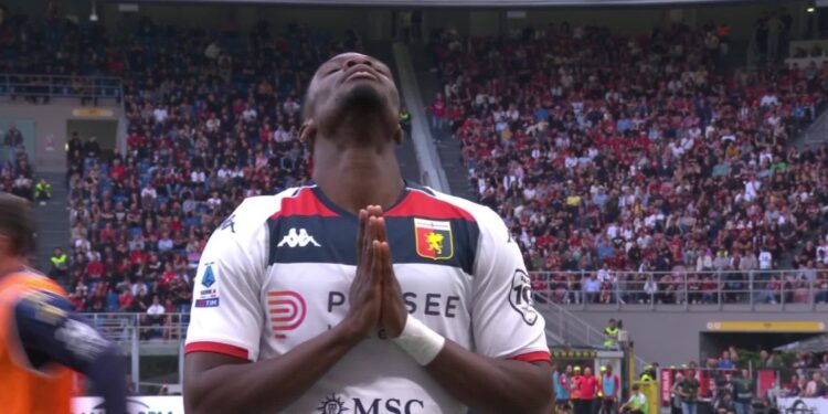 Ghanaian striker Caleb Ekuban scores in Genoa’s 2-1 victory over Empoli in Serie A