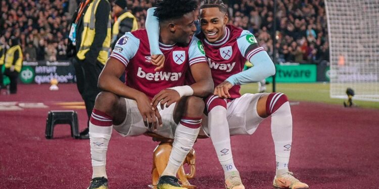 With my celebration on the boards, a lot of people are copying it now – Kudus on his STOOL celebrations