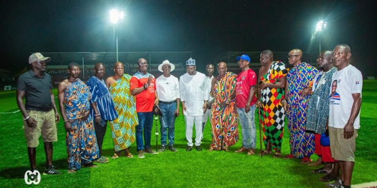 GFA Capo Kurt Okraku, Ghana legend Abedi Pele attend inauguration of refurbished Hohoe sports stadium