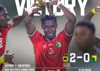 Ghana Premier League Match Report: Asante Kotoko secure fourth consecutive win with 2-0 victory over Bibiani Gold Stars