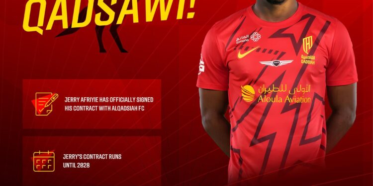 Breaking News: Al Qadsiah FC announce signing of Ghanaian promising star Jerry Afriyie on a three-year deal