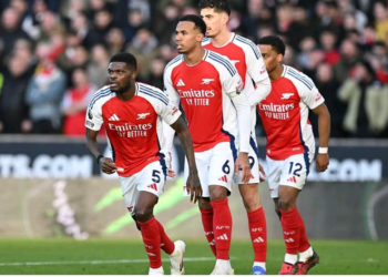 Thomas Partey in joyous mood after Arsenal’s win at Wolves