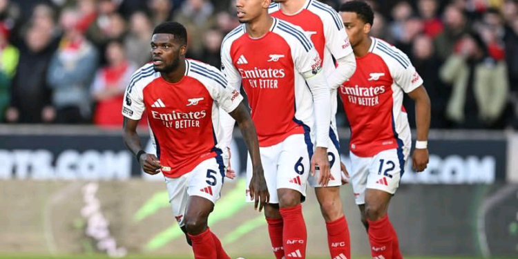 Thomas Partey in joyous mood after Arsenal’s win at Wolves
