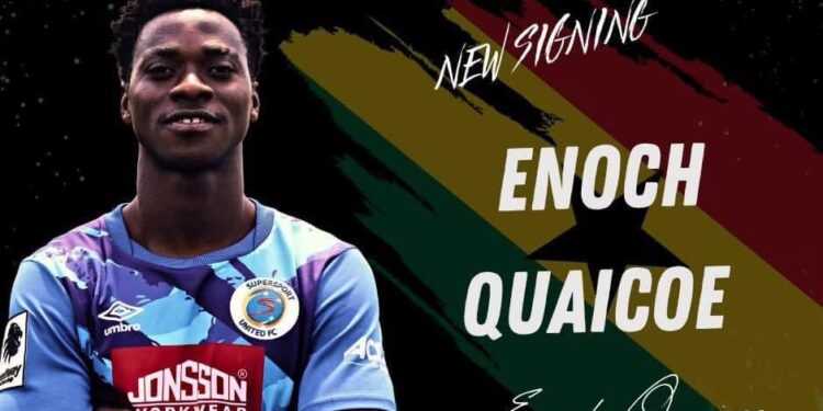 South African side SuperSport United signs Ghanaian winger Enoch Quaicoe until 2027