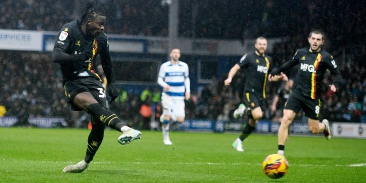 Kwadwo Baah scores for Watford in 3-1 defeat to QPR