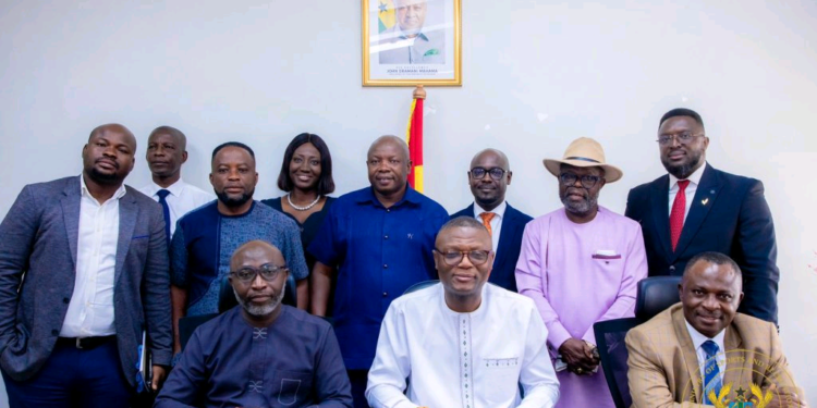 Kofi Adams meets Ghana FA officials