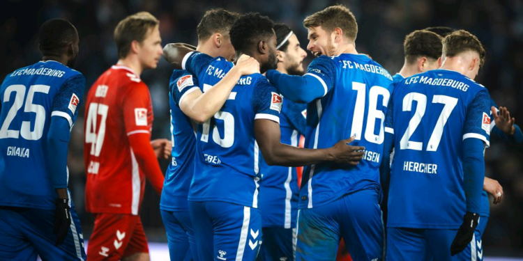 Daniel Heber scores as FC Magdeburg defeat FC Köln 3-0 in Bundesliga 2