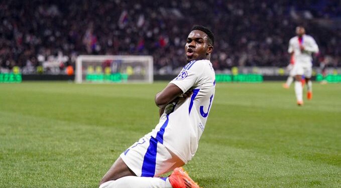 Ghanaian winger Ernest Nuamah scores brace as Lyon cruise into Europa League Quarter-Finals  