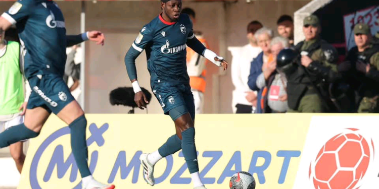 Ghanaian defender Ebenezer Annan scores as Red Star Belgrade secure a 3-0 win over Radnicki Nis