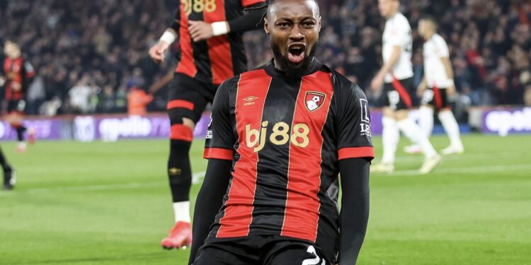 Antoine Semenyo equals Michael Essien’s Premier League goal record in Bournemouth’s win over Fulham