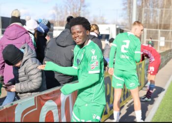 Ghanaian youngster Enock Otoo scores in Levadia’s clash against Paide