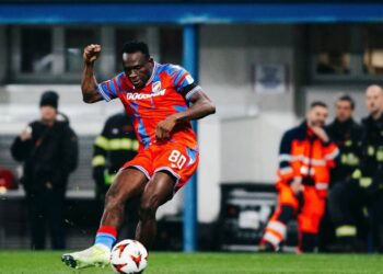 Ghanaian forward Prince Kwabena Adu provides assist on injury return for Viktoria Plzen
