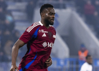 Ghana defender Kasim Adams scores for Servette against Basel