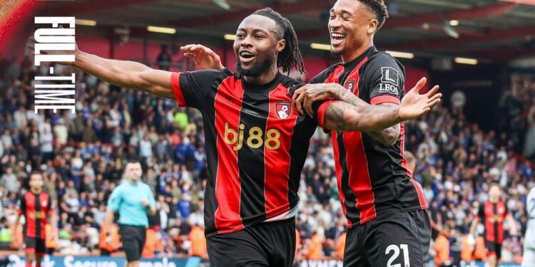 Antoine Semenyo ends season with two goals in Bournemouth’s win over Leicester