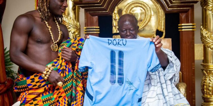 Jeremy Doku promises to visit Ghana every year after 16 years absence