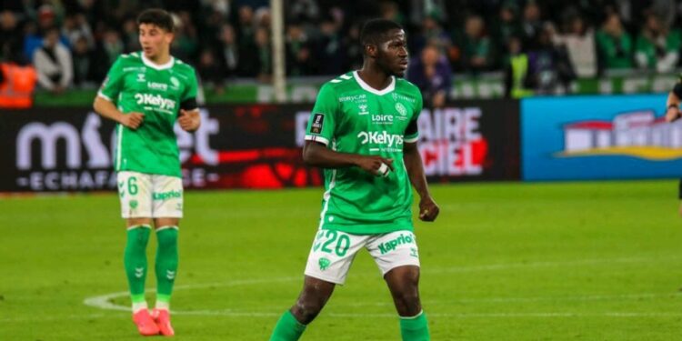 Augustine Boakye scores and assists in Saint Etienne’s Ligue 2 opener