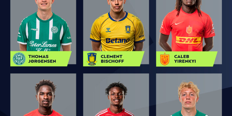 Ghanaian trio Caleb Yirenkyi, Prince Amoako Jr, and Bismarck Edjeodji nominated for Danish Superliga Young Player of the Month